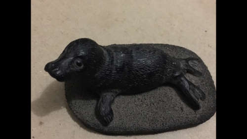 Seal ornament - Made with Coal from Great Britain