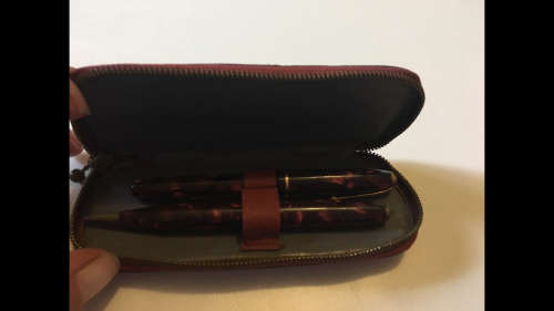 Vintage Conway Stewart Pen Set - Dinkie 550 - in Zip Casing