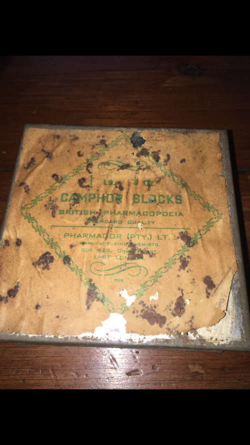 Vintage Camphor Blocks Tin