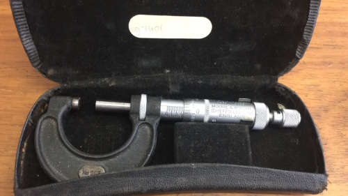 Vintage collectible Moore and Wright - Sheffield Micrometer in original hard Case, no. 965