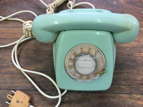 Beautiful Vintage Green Telephone - Made in Spain