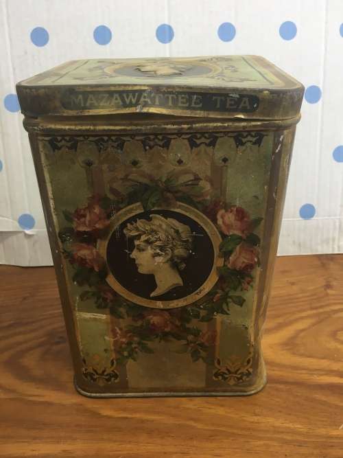 Large Vintage Mazawattee Tin