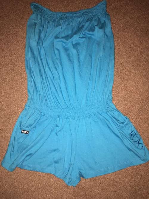 Roxy Strapless Jumpsuit / Romper - Blue - Size L
