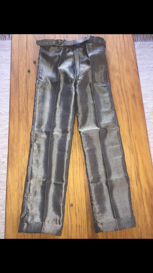 Soweto Slax - Dark Grey / Silver Smart Pants with belt - 10 Years - New with Tags