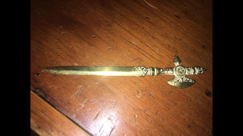 Brass Letter Opener - Sword Shaped
