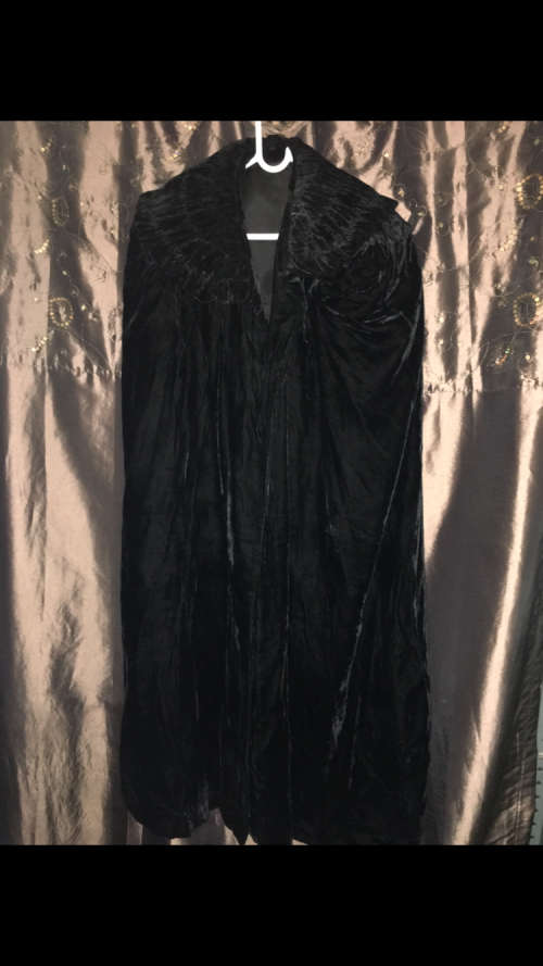 Beautiful Vintage Black Velvet Cloak