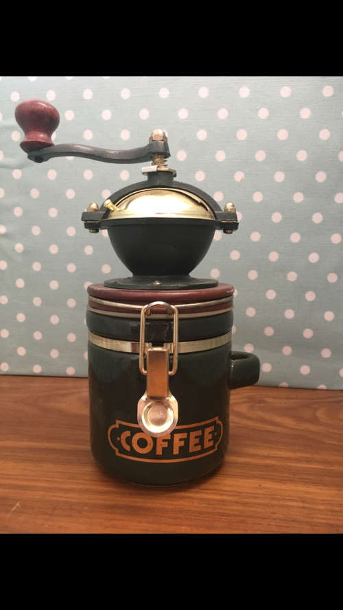 DAVID BIRCH LONDON POTTERY AND METAL COFFEE GRINDER