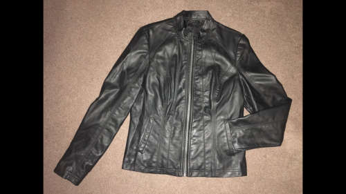 Exact Leather Look Jacket - Size 12