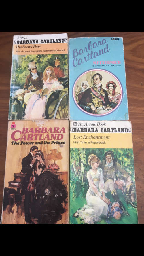 4 x Vintage Barbara Cartland Paperbacks