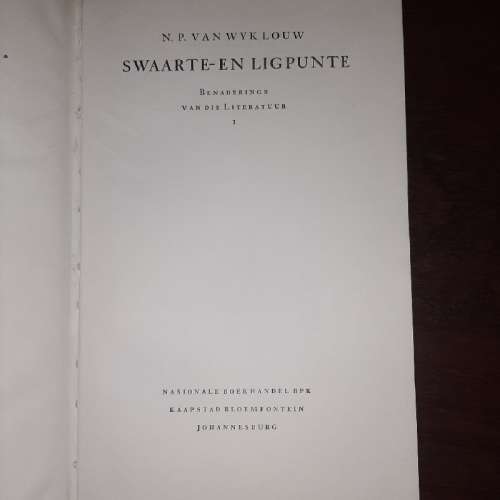 N.P van Wyk Louw - Swaarte-en Ligpunte