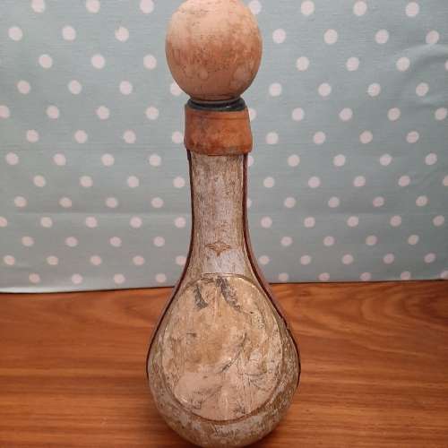 Liquor bottle with leather detail - Made in Italy