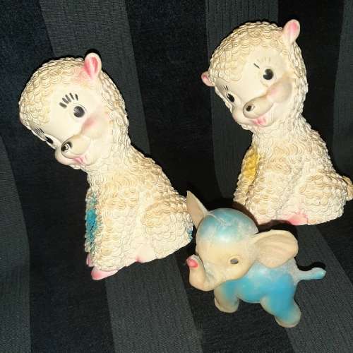 3 x Vintage Squeaky Toys