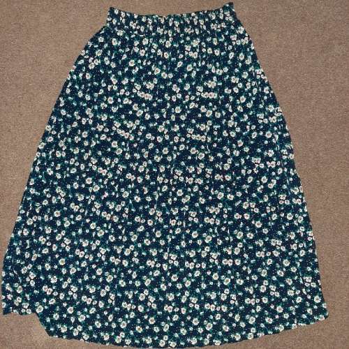Vintage Woolworths Floral Pleated Skirt - Size 12