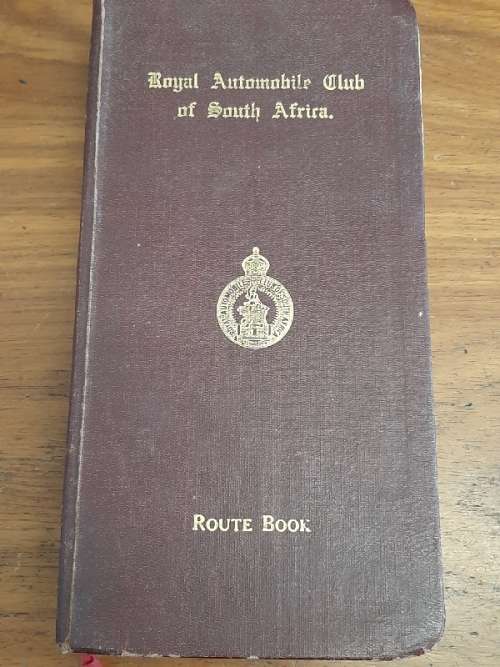 Royal Automobile Club of South Africa - Route Book - Very Old!!! Rare Find!!!!