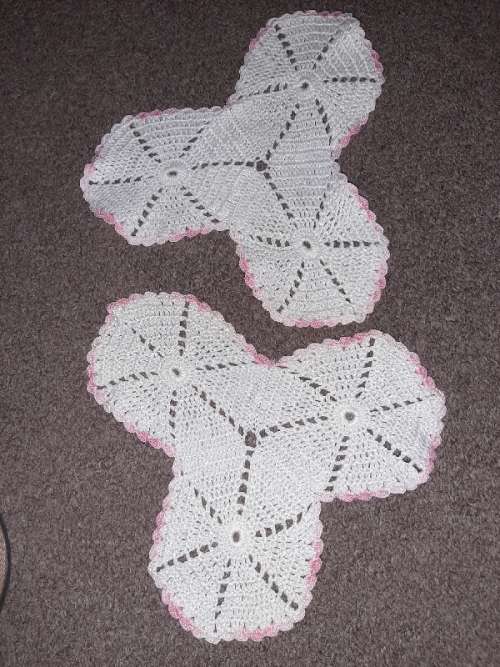 2 x Small Crochet Doilies