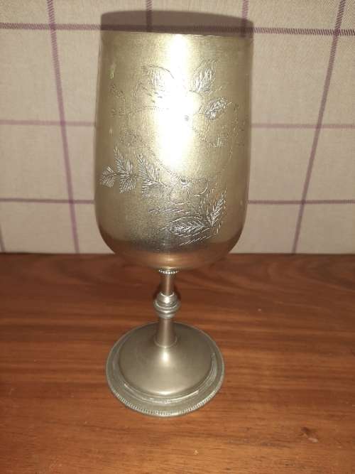 Large Vintage Hallmarked Silver Plated Goblet