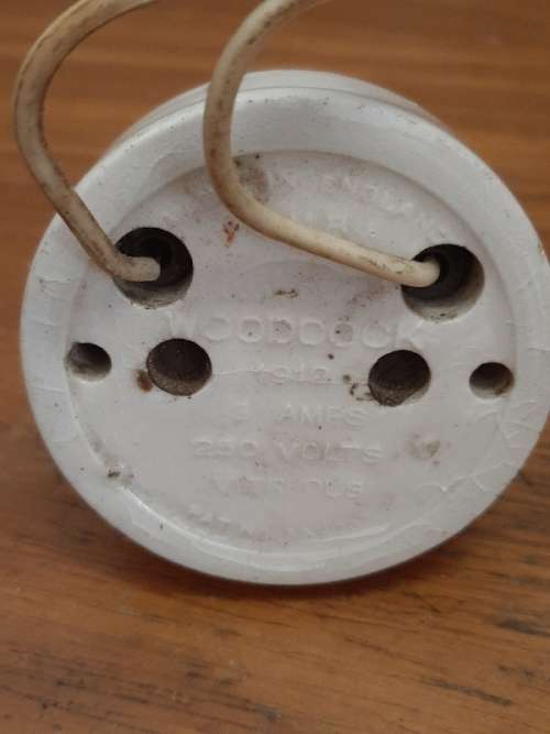 Vintage Original Porcelain and metal Pull Switch - Made in England