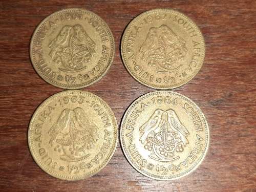 4 x 1/2c - 1961,62,63,64