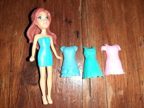 Small Doll with removable plastic dresses