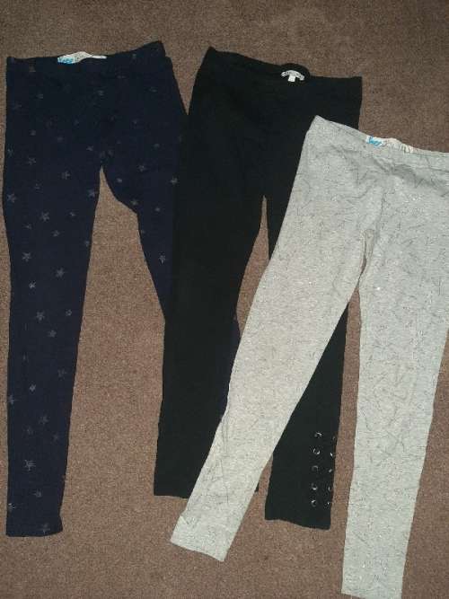 3 x Girls Leggings - Age 11 Years