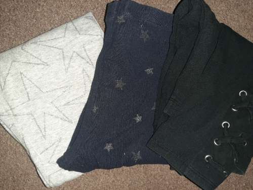 3 x Girls Leggings - Age 11 Years