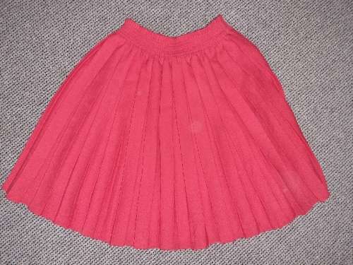 Red Vintage Pleated Woolworth Mini skirt - Size 10