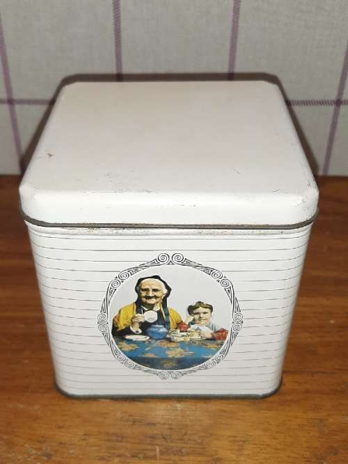 Vintage Mazawattee Tin - 11.5cm x 11.5cm x 11.5cm