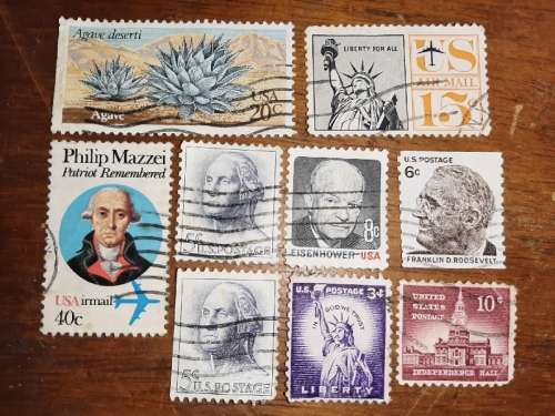 9 x USA Stamps