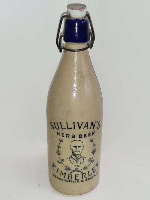 Vintage Sullivan's Herb Beer Bottle - Kimberley Beaconsfield & Brakpan - See pictures