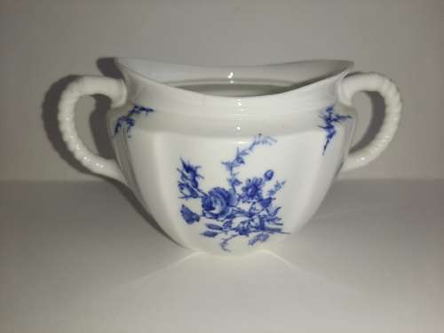 Royal Crown Derby Blue and White Sugar Pot - no lid