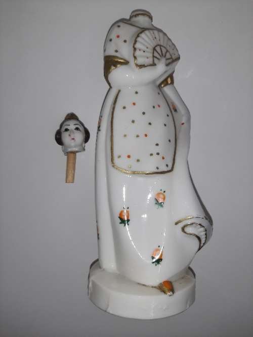 Antique Empty Figural Decanter Bottle M. Quiles - Benetuser Valencia