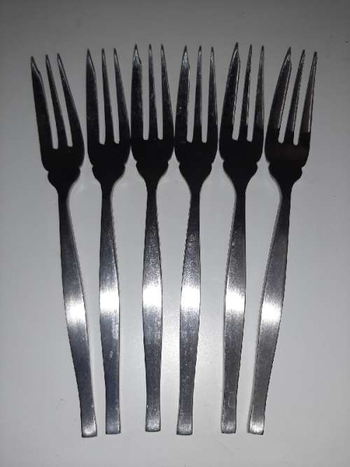 6 x Eetrite Valiant - Stainless Steel Cake Forks