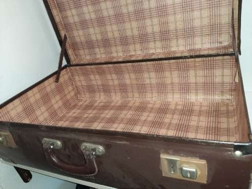 Large Vintage Fordite Suitcase - Old Suitcase