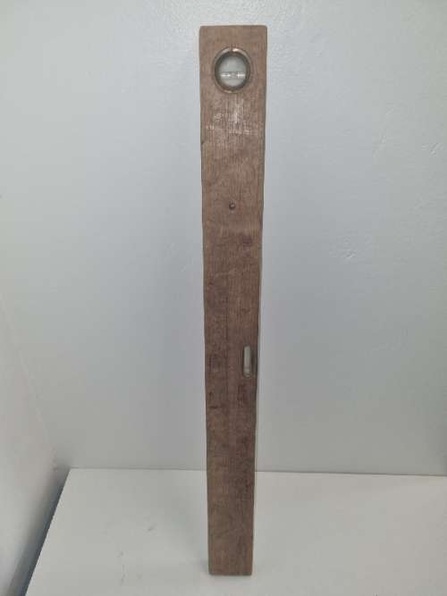 Vintage Wooden Level with Brass inlays