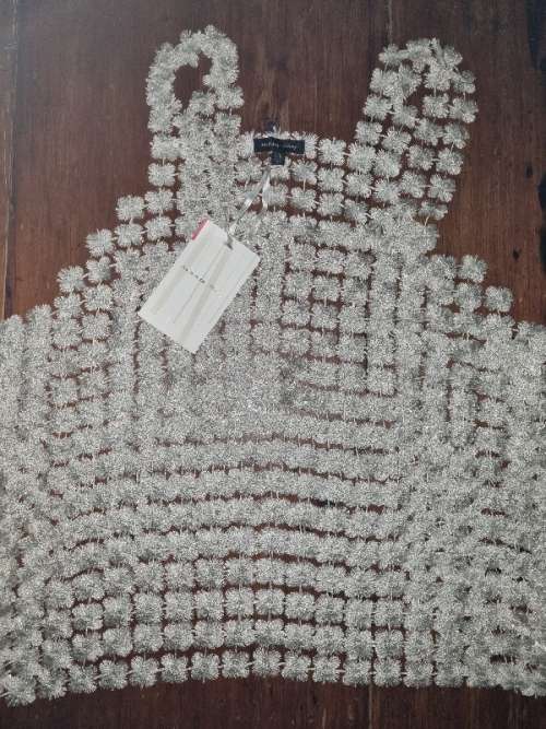 Beautiful Sissy Boy Crochet Flower Top - Gold - Size S/M - New