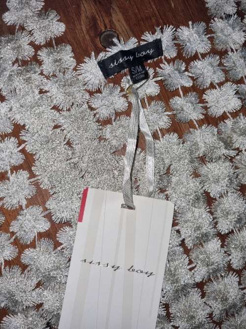 Beautiful Sissy Boy Crochet Flower Top - Gold - Size S/M - New