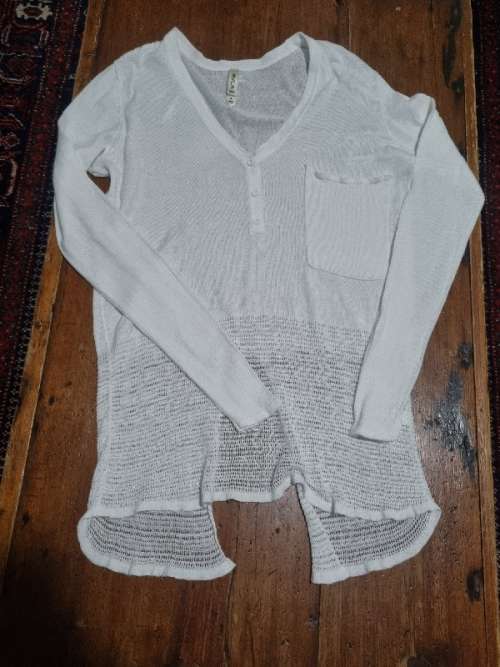 RVCA White Knitted Top - Size S