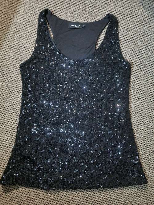 Beautiful Black Shimmering Top by Reverse - Size M