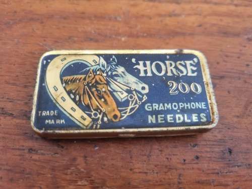 Vintage Horse Gramophone Needles Tin - Empty