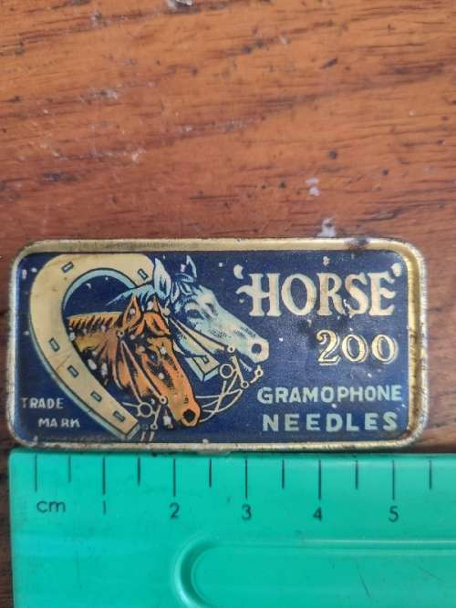 Vintage Horse Gramophone Needles Tin - Empty