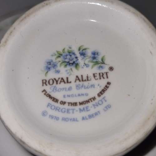 Royal Albert July Duo - Flower of The Month Series - Forget-Me-Not Floral Detail