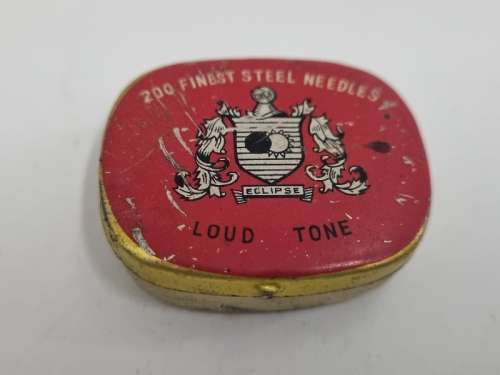Vintage Eclipse Loud Tone Gramophone Needles Tin - Empty