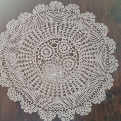 Beautiful Finely Crochet Doily - Pink