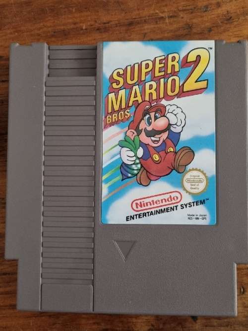 Vintage Nintendo Super Mario Bros 2 Game with Instruction Booklet