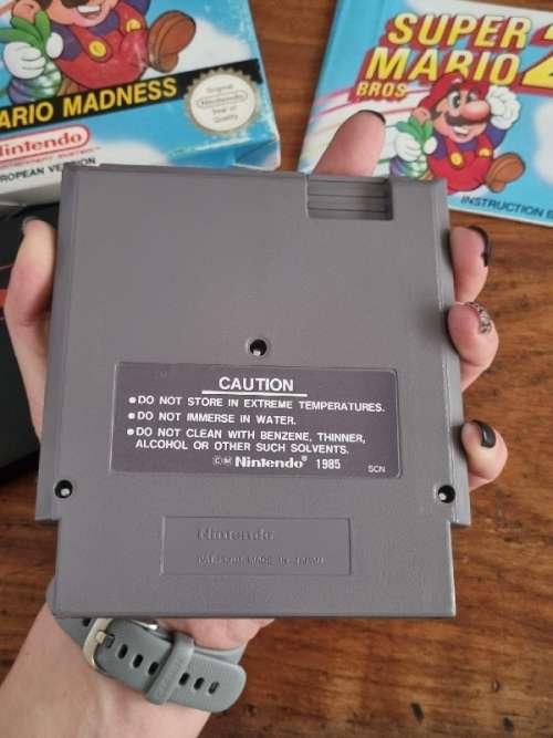 Vintage Nintendo Super Mario Bros 2 Game with Instruction Booklet