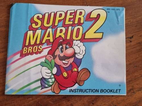Vintage Nintendo Super Mario Bros 2 Game with Instruction Booklet