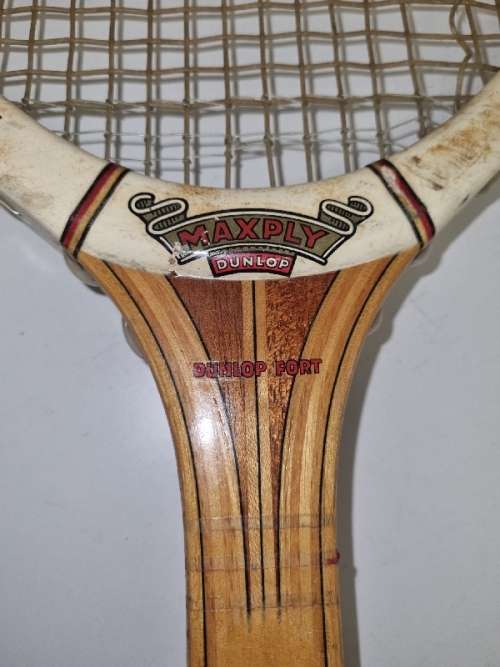 Vintage Dunlop Wooden Tennis Racket - Maxply