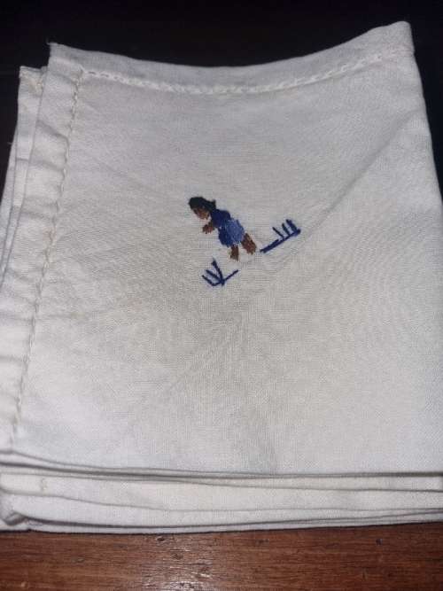 10 x Embroidered Serviettes / Napkins