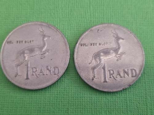 2 x R1 Coins - 1985 & 1989