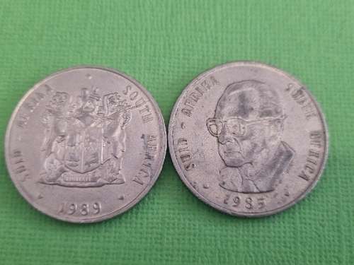 2 x R1 Coins - 1985 & 1989